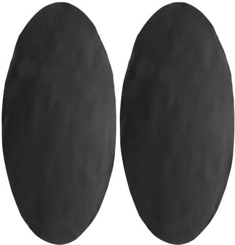HOMOCONO Tapis de Cuisson Barbecue Rond Réutilisable 2pcs en Tissu de Fibre de Verre Enduit PTFE 40x40cm Facile à Stocker pour Griller sans Fumée