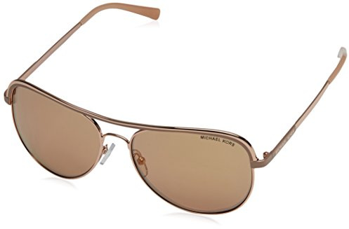 MICHAEL KORS Unisex-Erwachsene Vivianna I Sonnenbrille, Schwarz (Rose Gold/Taupe 1107R1), 58