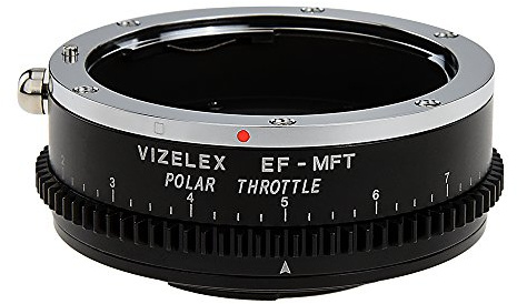 Vizelex Polar Throttle Lens Adapter Compatible with Canon EOS EF and EF-S Lenses to Micro Four Thirds Cameras - By Fotodiox Pro