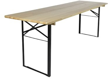 MaximaVida klappbarer Picknicktisch Berlin 200 cm, Versehen von Klarlack
