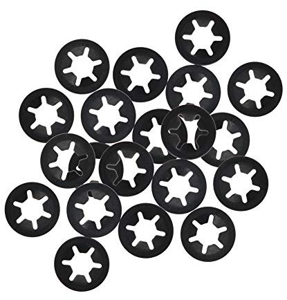 Othmro Lot de 40 rondelles de verrouillage à dents internes Starlock - Assortiment de fixations rapides - En acier inoxydable gris