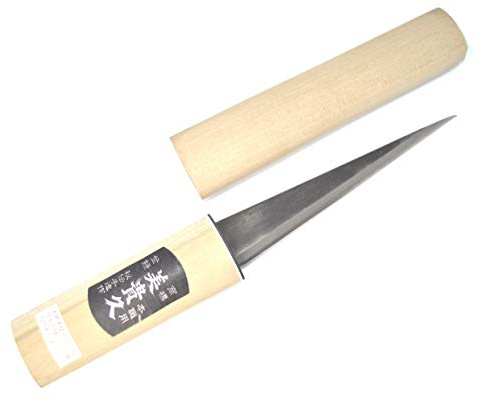 Katana - Coltello giapponese da cucina in legno per intaglio del ghiaccio, forgiato a mano in Giappone (nero) (2 colori di lame)