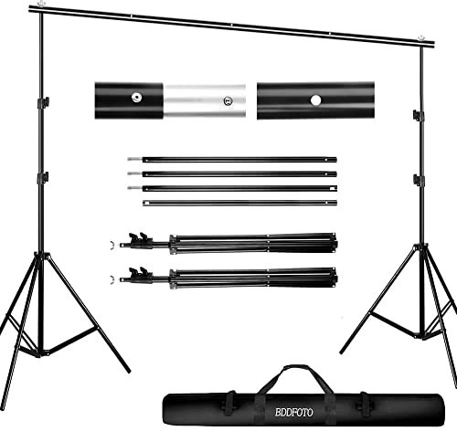 BDDFOTO Kit de Soporte de Estante de Fondo Ajustable de 2x3 Metros para Retrato, fotografía de Productos y grabación de Video, con Bolsa de Lona portátil