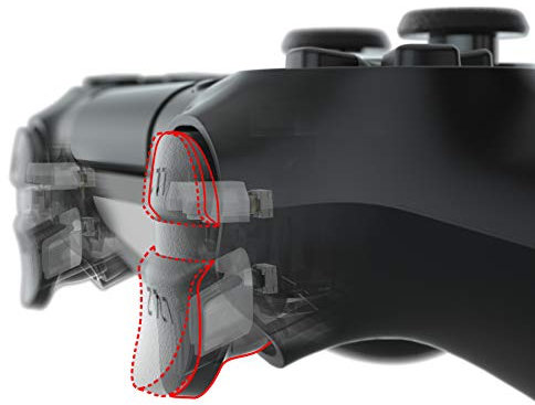 eXtremeRate Clicky Hair Trigger Kit per ps4 Controller CUH-ZCT2 Trigger Stop Cavo Flessibile Blocco Grilletti per ps4 Pro Slim Joystick JDM-040/050/055