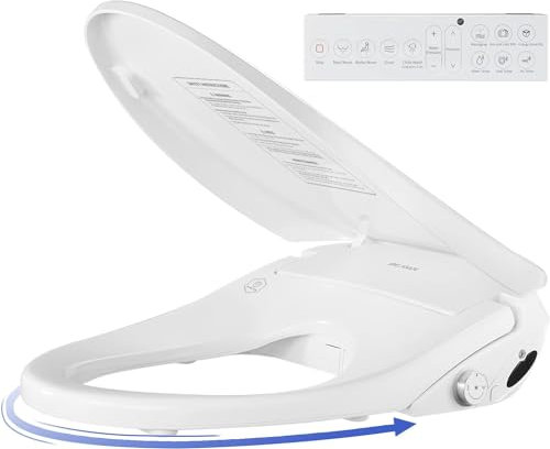 Bejoan X7 Bidet Toilet Seat, Elongated Bidet Attachment for Toilet Warm Water with Soft Close, Electric Heated Bidet Seat with Water Filtration