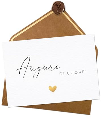 Joli Coon - Biglietto auguri matrimonio con busta e sigillo in ceralacca - Biglietto matrimonio