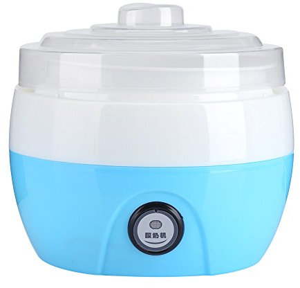Akozon Yaourtière, 220V 1L Electric Automatic Yogurt Maker Machine Yoghurt Yogourt Automatique Crème Yaourt Électrique de Bricolage Outil (Bleu) DIY Tool Plastic Container (Blue)