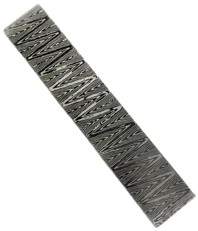 Aibote Barre en Acier Inoxydable Damas VG10 à Motif d'éclair Faite à la Main et Personnalisée Vierge Lame Couteau Billettes pour la Fabrication de Couteaux Lame Fixe Couteaux d'extérieur (220x30x3mm)