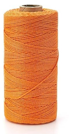 ATERET # 18 Twisted Mason Line - Cuerda 100% nailon para albañilería, proyectos de bricolaje, manualidades, jardinería, comercial (FLOrange, 3 rollos/1000 pies)