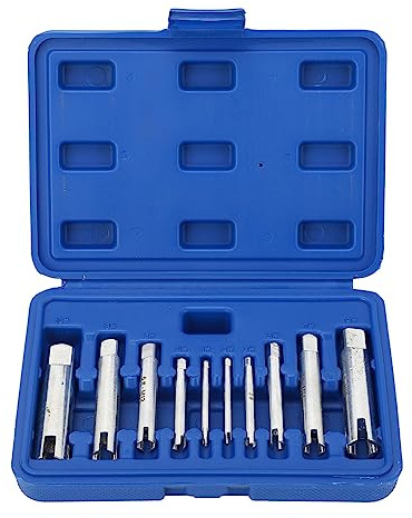 Kit D'extracteurs de Vis 10 Pièces, Ensemble D'extracteurs de Tarauds à Tête Cassée avec Boîte pour M4, M5, M6, M8, M10, M12, M14, M16, M20, M22