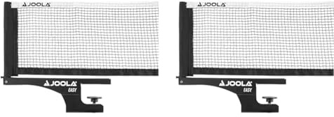 JOOLA Tischtennisnetz Easy-Indoor Garnitur Freizeitsport - Netzspannung verstellbar, Schwarz, 183 CM x 15,25 CM