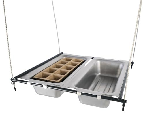 bellissa FILO Anzuchtschalen anzucht zimmergewächshaus indoor anzucht set pflanzenwanne seedling tray setzlinge anzucht pflanzenschalen für anzucht eckig saatschale (2er Set) 30,2 x 13,8 x 6,6 cm