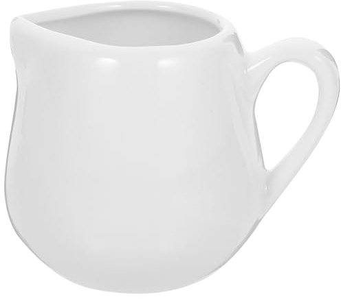 Cabilock Jarra De Cerámica Blanca Para Salsa Set De 4 Con Asa Mini Lechera Recipiente De Leche Creativo