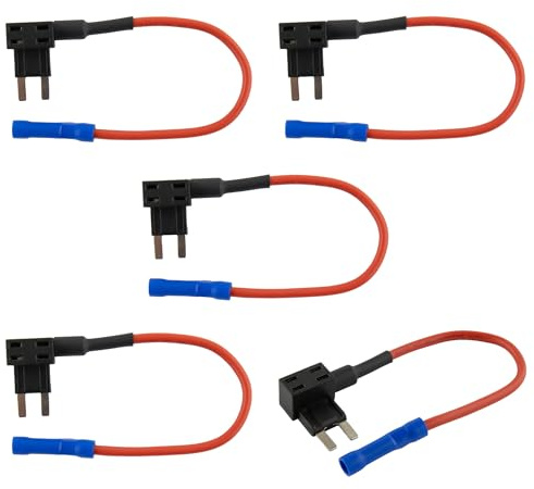 5 Stück SeKi Stromabgreifer KFZ Mini Stromabzweiger Stromdieb Sicherung Verteiler; Sicherungshalter für Auto LKW Boot; Kabelabzweiger, Leitungsverteiler