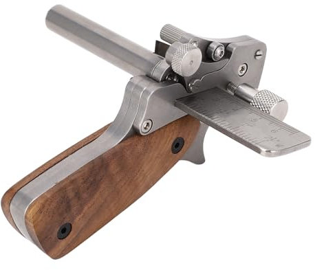 Outil de Coupe du Cuir, Coupe-Ceinture Manuel en Acier Inoxydable de 10-60Mm, Coupe-Ceinture de Bande de Cuir, Outil D'artisanat du Cuir à la Main pour la Maroquinerie de Bricolage