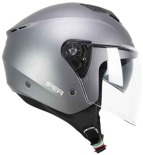 CGM Unisex – Erwachsene Iper Jethelm, Anthrazit satiniert, M (57-58cm)