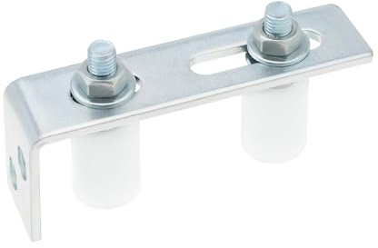 EMSea 1 set di guide per cancelli a rullo guida blocco porta cortile bianco zinco telaio ruota guida 30x40mm rullo per porta scorrevole cancello di fabbrica