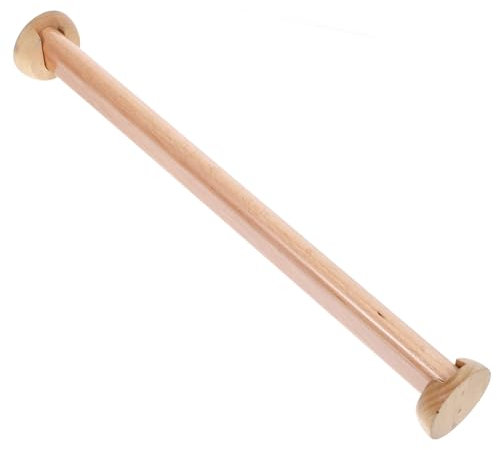 PRETYZOOM Massive Buche Holz Kleiderstange Mit Flansch Für Kleiderschrank Werkzeugfreie Montage Platzsparende Garderobenstange Zum Einhängen Robust Und Vielseitig Für Ordentliche Aufbewahrun
