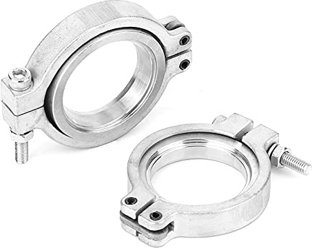 Kit Flangia V Band Wastegate 1,7 Pollici, Sostituzione per Vecchi e Rotti, Realizzato in Materiale di con Grande Resistenza Agli Urti, Resistenza all'umidità e