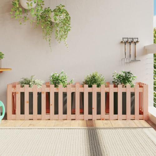 Hochbeet Lattenzaun-Design 200x50x50 cm Massivholz Douglasie,jiangboyue-832510