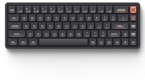 IQUNIX Magi65 Low Profile Mechanical Keyboard, 65% Full Aluminum Case Wireless Keyboard with 2.4G Receiver, Bluetooth and Wired Connection for Mac/Windows (Shadow Black)