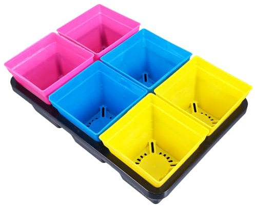 ORFOFE Vassoi Germinazione Piante in Plastica con Scomparti Resistente Crepe e Urti per Semenzaio e Coltivazione su e Colore Casuale Colore Casuale
