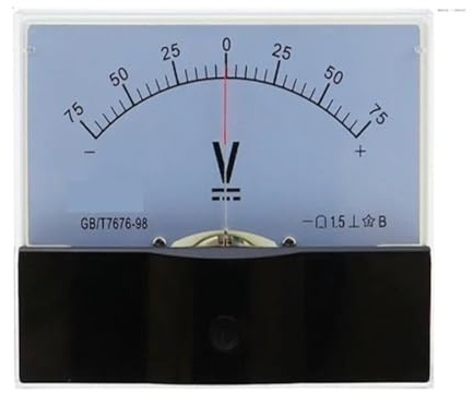Amperometro analogico 44C2 DC /75mv Voltmetro Analogico Pannello V Misuratore di Corrente 50A -0-50A Voltmetro 3V 5A 10V 20V 30V 50V 100V 200V 300V 500V(500V -0-500V)