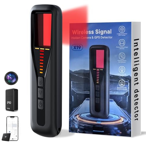 iKDSAW Hidden Camera Detector, 8 Sensitivity Levels & 3 Detection Modes, Professional Camera Detector RF Signal Detector(1MHz-6.5GHz) for Hotel/Office/Car/Travel, Anti-Jamming & 25H Battery