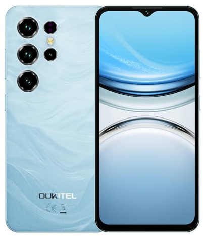 OUKITEL C2 - Smartphone Pas Cher Android 14, 6.52 Pouces Telephone Portable Pas Cher 5000mAh,16(4+12) GO RAM+64GO ROM/TF 1TO Telephone Portable 4G,13MP+5MP,Prise Casque 3.5mm/Face ID/OTG/GPS,Bleu