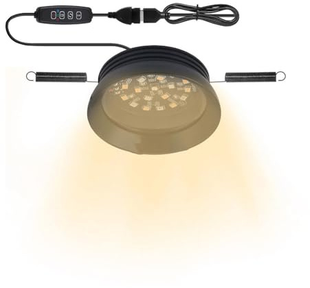 Akfldms Reptilienbeleuchtungssystem Vollspektrum LED UVA UVB Lampe mit Dimmersteuerung und Automatischem Zyklus-Timer für Bartagame, Gecko, Schlange, Schildkröte EU-Stecker
