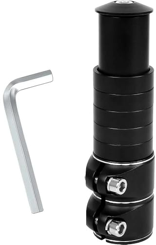 28mm Prolunga Manubrio MTB Altezza Adattatore per Attacco Manubrio in Lega di Alluminio Riser Manubrio Estensore Prolunga Stelo Forcella Bici da Corsa (3,5 * 3,5 * 12,9cm)