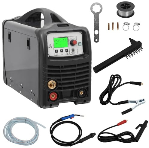Ziaphsol MIG MMA Lift WIG svetsmaskin 200 A 3-i-1 synergifunktion 230 V IP21S med trådmatning för stål och rostfritt stål, verkstad, garage, reparation