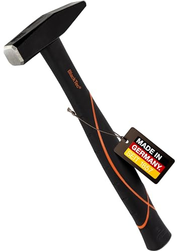 PICARD Schlosserhammer BlackTec FS Nr. 327 800g | Ergonomischer 3-Komponenten-Stiel | Schwingungsarm | Spezialstahl | DIN 1041 | Profi-Qualität für Schlosser und Klempner | Made in Germany seit 1857