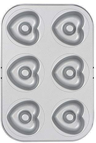Decora 0070037 Stampo Amore 6 Ciambelle Cuore Ø 7,5 Cm Antiaderente