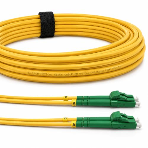 Elfcam® - Cable de Fibra Óptica LC/APC a LC/APC Monomodo Duplex 9/125um OS2 LSZH (2M)