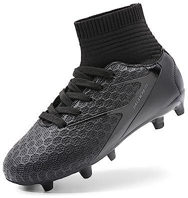 DREAM PAIRS Kids Scarpe da Calcio Ragazzi All'aperto Sportivo Teenager Scarpe da Calcetto,Size 37,Tutto/Nero,HZ19002K-E