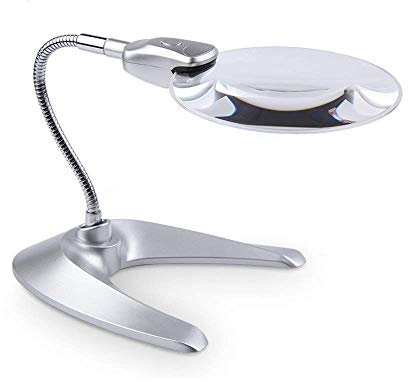 Vetro da scrivania, Lampada a LED allargamento del Tubo a Mezzaluna a Specchio Grande, Adatto per la Manutenzione della Lettura degli Anziani e degli Studenti Needed