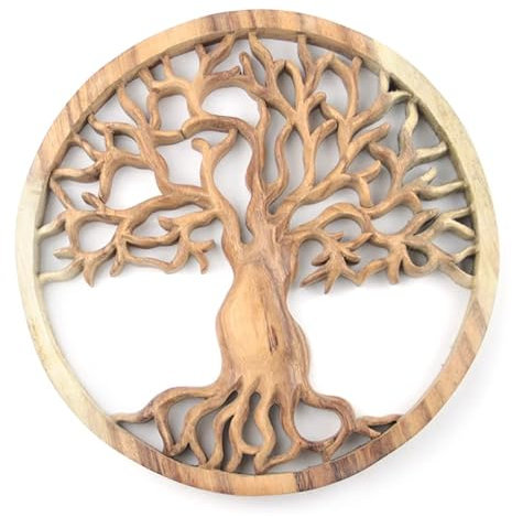 RUBY Árbol de la Vida Decoración en Madera para Pared 30 cm (M102)