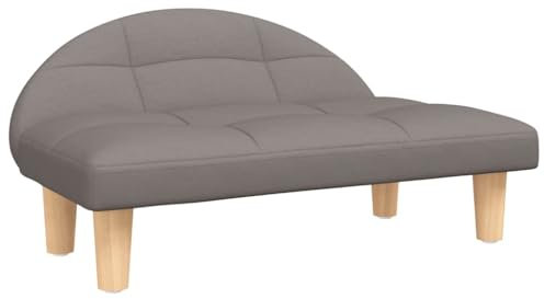 vidaXL Hundebett, Hundekissen mit weicher Polsterung, Hundesofa Hundecouch für kleine Hunde Haustiere, Haustierbett Katzenbett, Taupe Stoff