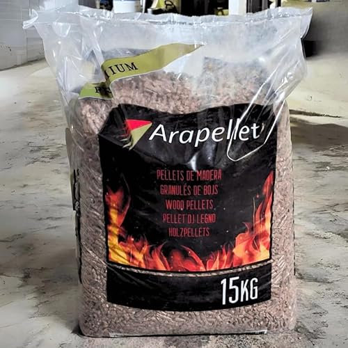 Pellet de Madera ENplus A1 6 mm – Saco 15 kg • Alto Poder Calorífico, Baja Ceniza y Bajo Consumo