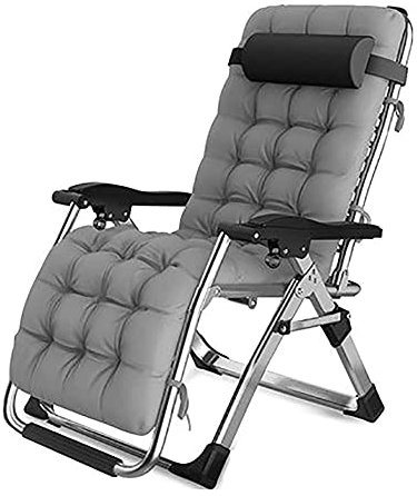 ZURBAQD Zero Gravity Stühle, klappbar, gepolstert, Liegestühle, strapazierfähige Sonnenliegen, Garten-Strand-Loungesessel mit dickem Kissen,B,B Warm as Ever