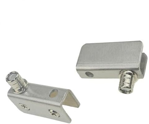 SHOUKAII Glastürscharnier, Badezimmerklemme, 6 x 2 x Edelstahl-Türklemmen, Glasklemmen, geeignet for 12 mm Glastür-Schrankscharniere
