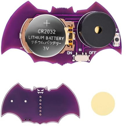 Articles de Bruit de Cricket, Fabricant de Bruit de Cricket en Forme de Chauve-Souris Machine à Bruit avec 16 Sons Fabricant de Bips Cachés pour Fête à l'École à la Maison (Violet)