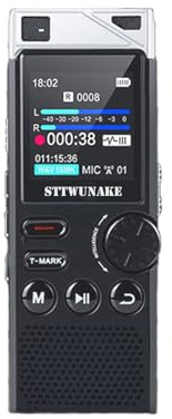 STTWUNAKE 136G Dual-Core AI-Rauschunterdrückung digital diktiergerät Audio Recorder,aufnahmegerät Audio Recorder,digitales diktiergerät Sound rekorder tonaufnahmegerät dictaphone aufnahmegerät