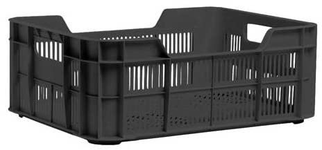 URBAN PROOF Fahrradkiste aus Kunststoff | Recyceltes Polypropylen | Schwarz |