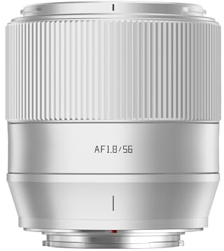 TTARTISAN 56mm F1.8 Autofokus APS-C Kameraobjektiv für Fuji X Mount Metall leichtes Kameraobjektiv unterstützt Augenverfolgung (Silber)