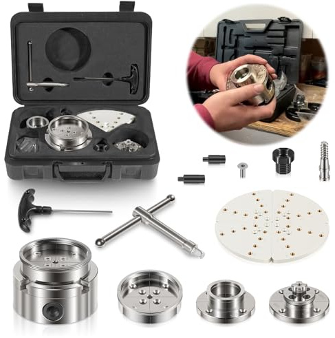 4-Inch Self-Centering Wood Lathe Chuck for Nova, 1 x 8 TPI Thread with 3/4 x 16 TPI Adapter, 4-Jaw Wood Turning Chuck Set
