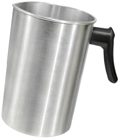 Pjeghbvop Jarra de acero inoxidable con mango resistente al calor y boquilla de vertido sin goteo