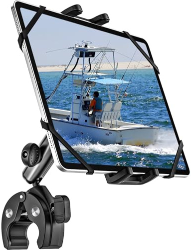 Dosvsi Support Tablette pour Bateau, Support Tablette Bateau avec Bras Robuste Réglable à 360°, Porte Tube pour iPad Pro 13 11 Air Mini, Galaxy Tab A9+ S6 S9, Tab M11 M10 M9, Téléphone, 4-13