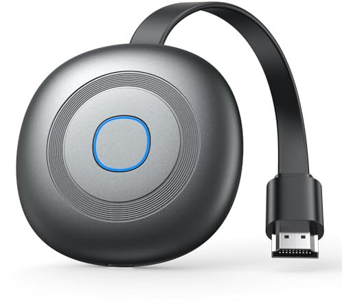 Adattatore Miracast HDMI Dongle,1080P HD Wireless WiFi Display Dongle,2,4/5 GHz Trasmettitore e Ricevitore,Compatibile iOS/Android/iPhone/Mac/DLNA/Airplay/Miracast/Proiettor